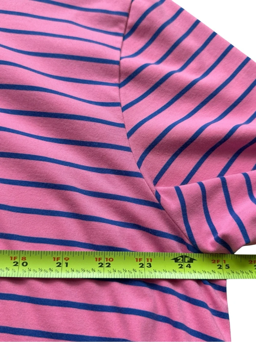 Polo Golf Ralph Lauren Mens Pink Blue Striped Performance Polo Shirt XL Golfcore - Picture 3 of 10